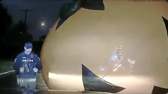 Ohio Police Engage In Epic Battle With Giant Inflatable Pumpkin