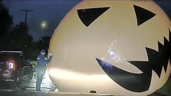 Ohio Police Engage In Epic Battle With Giant Inflatable Pumpkin