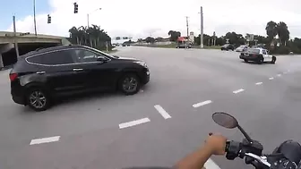 Bicyclists Gain Karma Immediately After Running A Red Light