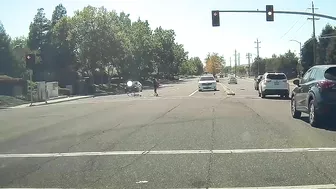 Cyclist Hit By Car - No Injuries