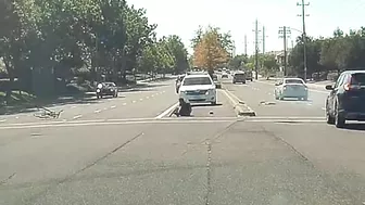Cyclist Hit By Car - No Injuries