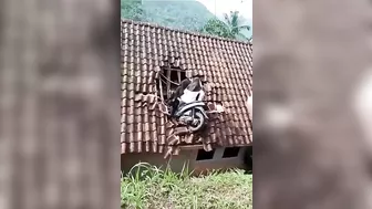 The Double Riders Almost Flipped Over The House