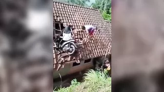 The Double Riders Almost Flipped Over The House