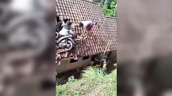 The Double Riders Almost Flipped Over The House