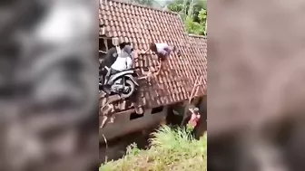 The Double Riders Almost Flipped Over The House