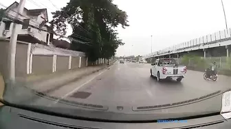 Drunk Driver Crashes Car And Loses Rubber