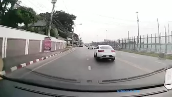 Drunk Driver Crashes Car And Loses Rubber