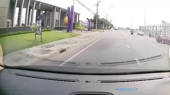 Drunk Driver Crashes Car And Loses Rubber