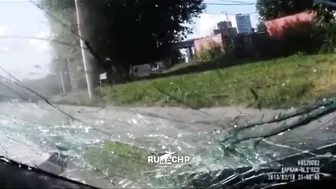 Eight People Slightly Injured, Three Cars And One Idiot