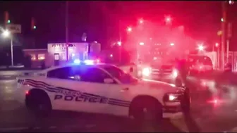 Fire Truck Rushes Into Gas Station