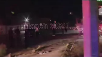 Fire Truck Rushes Into Gas Station