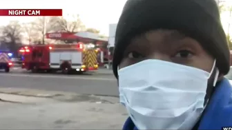 Fire Truck Rushes Into Gas Station