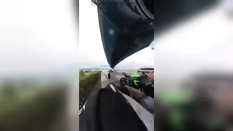 Flying Tire On Motorway Causes Cyclist To Flee