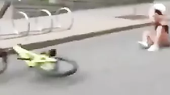 Goofy Girl Shows Us Road Rash