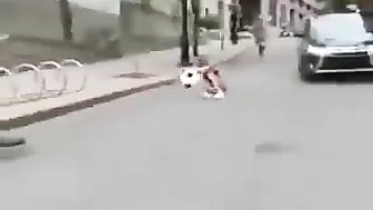 Goofy Girl Shows Us Road Rash