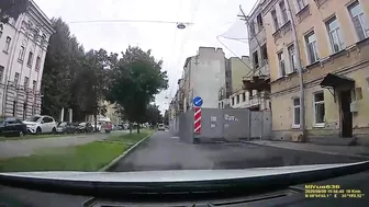 Man Riding Electric Scooter Crashes Into Car