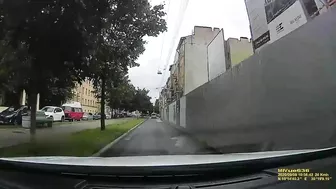 Man Riding Electric Scooter Crashes Into Car