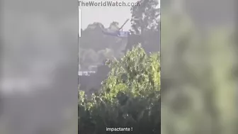 Helicopter Flips Over While Battling Forest Fire