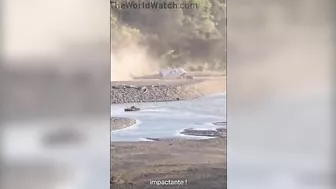 Helicopter Flips Over While Battling Forest Fire