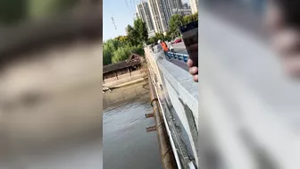 Houseboat Destroyed After Hitting Bridge