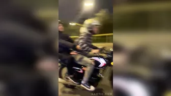 The Idiot Hit The Pillar While Doing A Wheelie