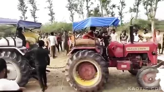 Imagine Being Hit And Killed By Your Own Tractor In Public