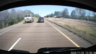 When The Chevrolet Merged, The Impatient Toyota Tried To Overtake From The Right