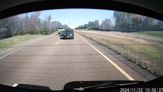 When The Chevrolet Merged, The Impatient Toyota Tried To Overtake From The Right