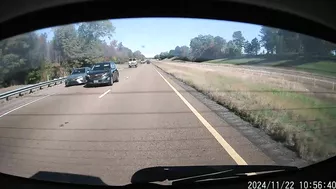 When The Chevrolet Merged, The Impatient Toyota Tried To Overtake From The Right