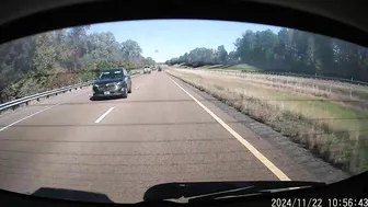When The Chevrolet Merged, The Impatient Toyota Tried To Overtake From The Right