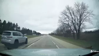 Impatient Idiot Driving Past On The Shoulder