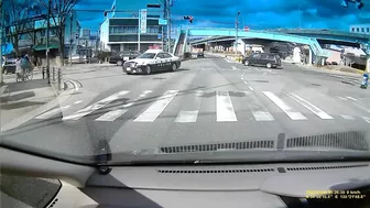 Japanese Police Car Accident