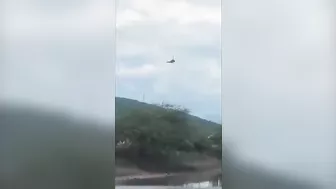 Man Films Moment Helicopter Crashes In Mexico