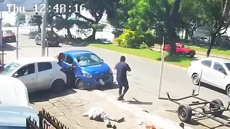 Mexican Cyclist Thrown Out Like Rag Doll