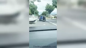 Electric Car Towed Away