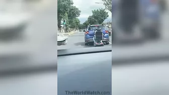 Electric Car Towed Away