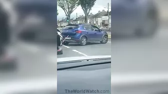 Electric Car Towed Away