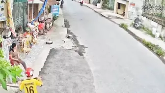 Motorcyclist Was So Busy Looking At Woman That He Ended Up Hitting His Face Into A Wall