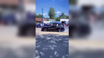 Mustang Loses Control And Crashes Into C6 Corvette