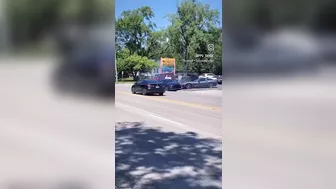 Mustang Loses Control And Crashes Into C6 Corvette