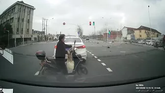 Scooter Violent Collision