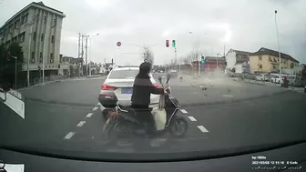 Scooter Violent Collision