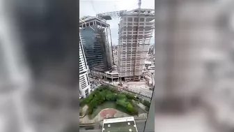 A New High-rise Building Collapsed, Leaving Workers Hanging 150 Meters In The Air