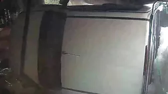 Out-of-control Pickup Truck Hits Shop And Motorcycle