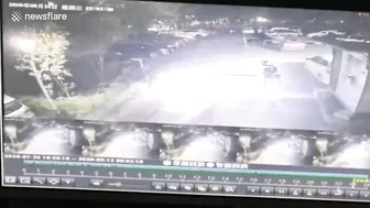 Tesla Loses Control And Runs Through A Parking Barrier In China