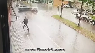 Pedestrian Nearly Hit By Out-of-control Car