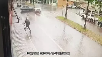 Pedestrian Nearly Hit By Out-of-control Car