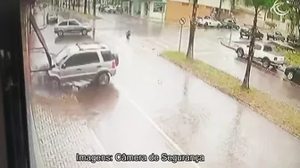 Pedestrian Nearly Hit By Out-of-control Car