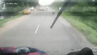 19-year-old Woman Rides A Motorcycle In Slippers