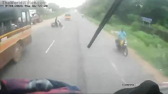 19-year-old Woman Rides A Motorcycle In Slippers